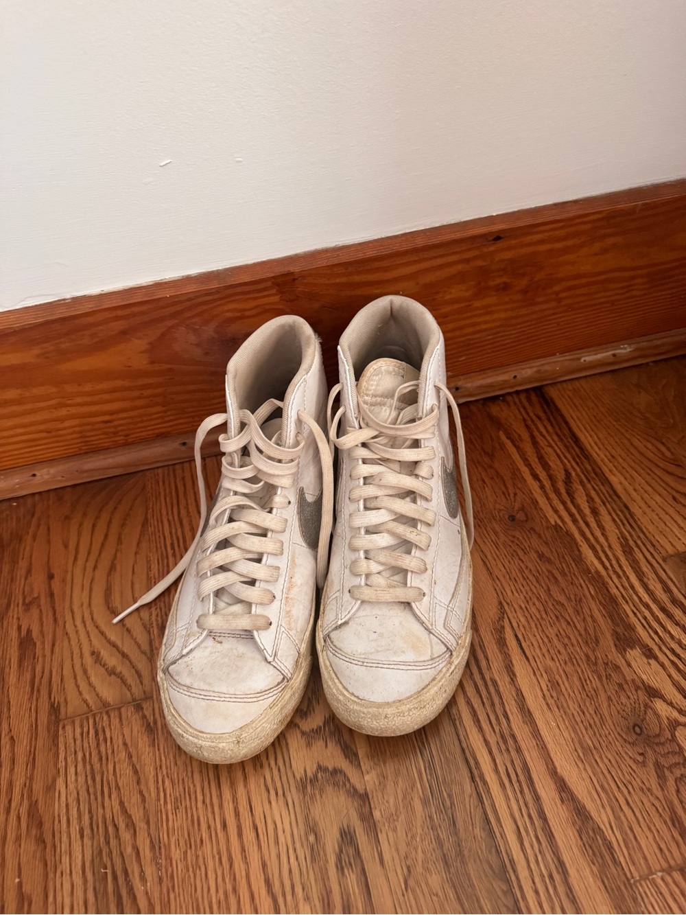 Nike Women's High-Top Sneakers in Cream